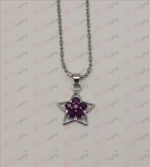 Blister Lucky Star tilbehør diamant halskæde (Purple)
