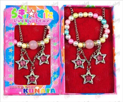 Lucky Star accesorios collar colgante de tres + pulsera (caja)