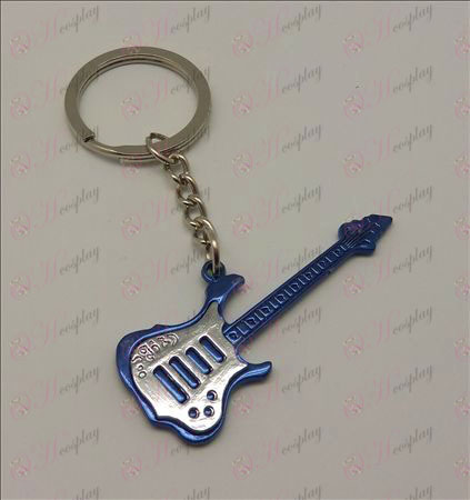 Leichte Tönung Gitarre Keychain (blau)