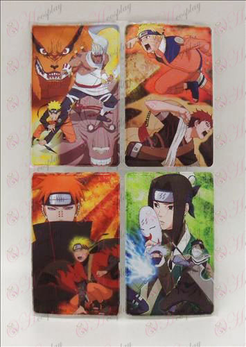 4 PVC αυτοκόλλητα καρτών Naruto