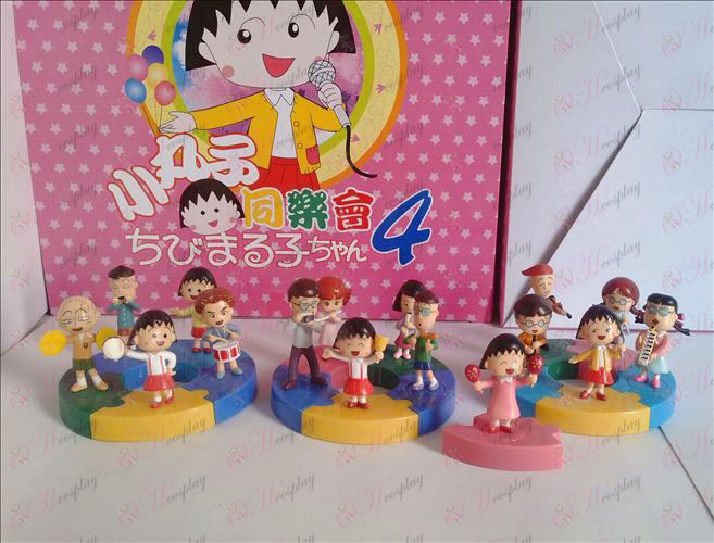 16 modelov Chibi Maruko Chan Príslušenstvo besedy krásne zabalený v krabici bábiku