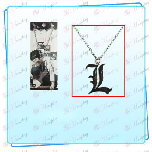 Death Note AccessoriesL znak ogrlica (črna)