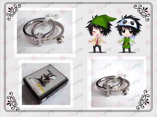 Death Note Accessories Cross stainless steel couple rings