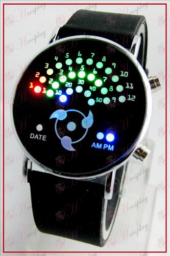 Farebné kórejčina ventilátor LED hodinky - napísať guľaté oči