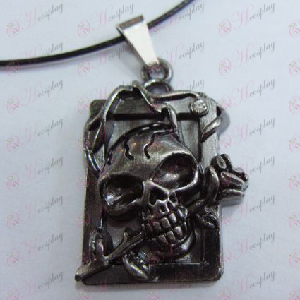 Death Note Zubehör Partei Lizenzierung dimensional Schädel Stirnband Bohrstahls Kette (altes Silber)
