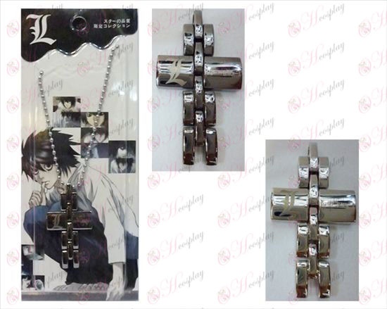 Death Note Príslušenstvo kríž náhrdelník v čiernej a bielej