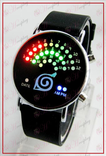 Цветни корейски фен LED часовници - Коноха