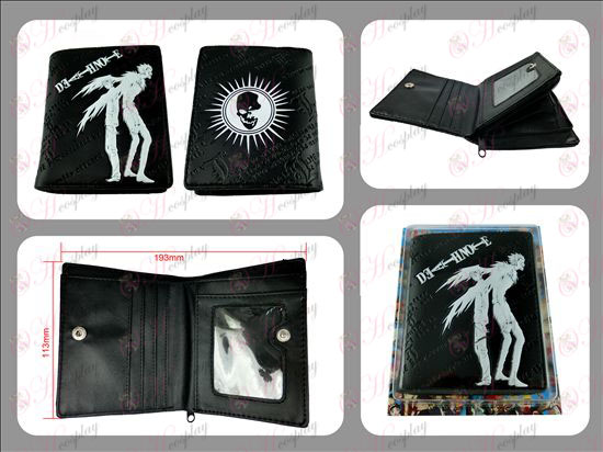Death Note Tillbehör kort stycke plånbok präglade med dragkedja