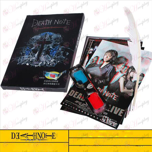 Death Note Tilbehør Laptop høykvalitets 3D-briller åtte postkort pluss fjærpenn