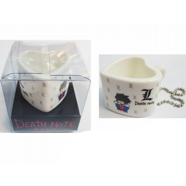 En forme de coeur tasse en céramique Death Note accessoires Strap