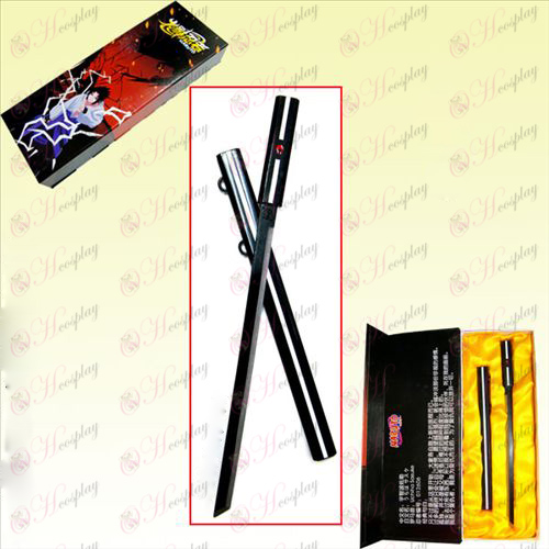Naruto Sasuke juvenile grass boxed steel sword sheath knife 30CM (black