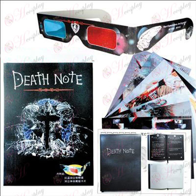 Death Note Accessories postcard present +8 +3 glasses 3D sheets