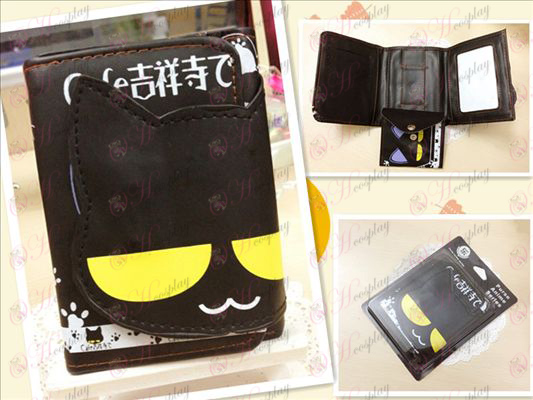 Kichijoji schwarze Katze Gestüt Brieftasche