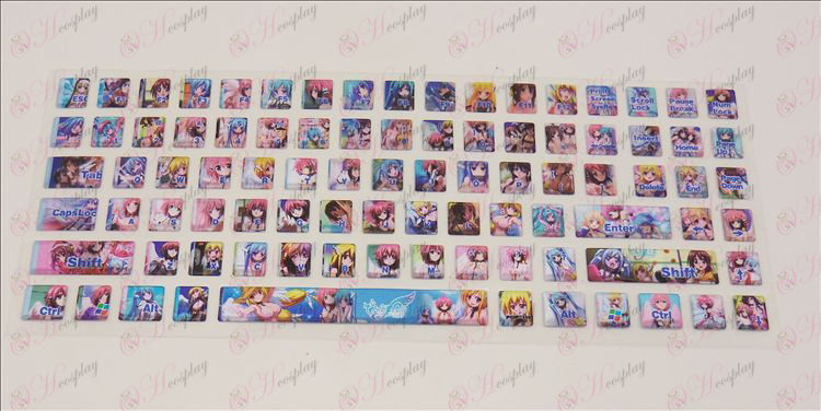 PVC keyboard stickers (Sora no Otoshimono)