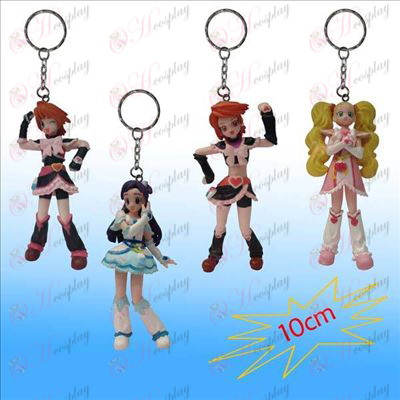 1 Generation 4 models light girl doll key chain