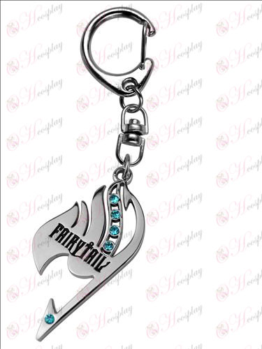 Fairy Tail Keychain with Diamond (Blue Diamond)