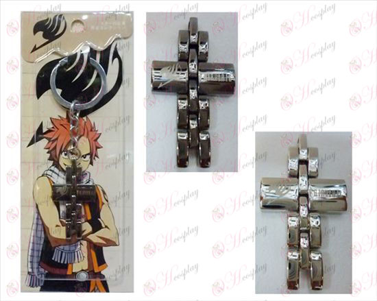 Fairy Tail Accessories black and white cross key chain