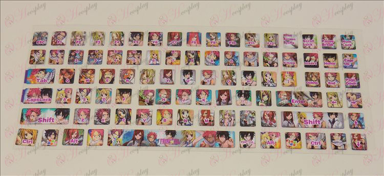 PVC keyboard stickers (Fairy Tail Accessories)
