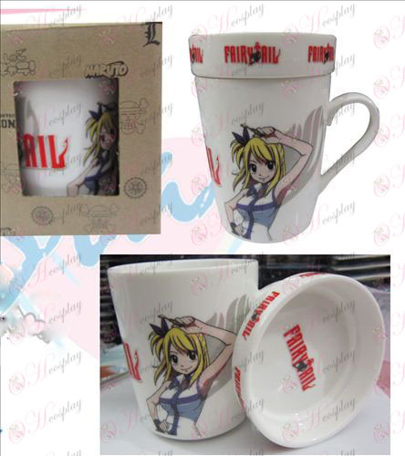 Cartoon ceramic cup (with lid) Fairy Tail