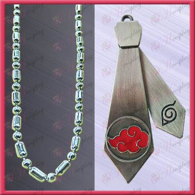 Naruto - Red Cloud Tie Necklace (movable)