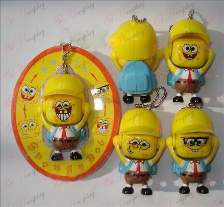 SpongeBob SquarePants Accessories face doll ornaments (a) Blue Bag