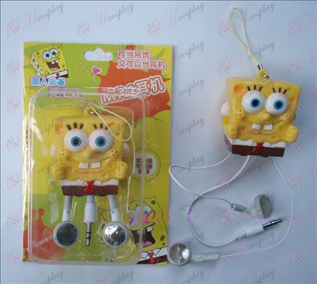 SpongeBob SquarePants Accesorios retráctil MP3 auriculares (a)