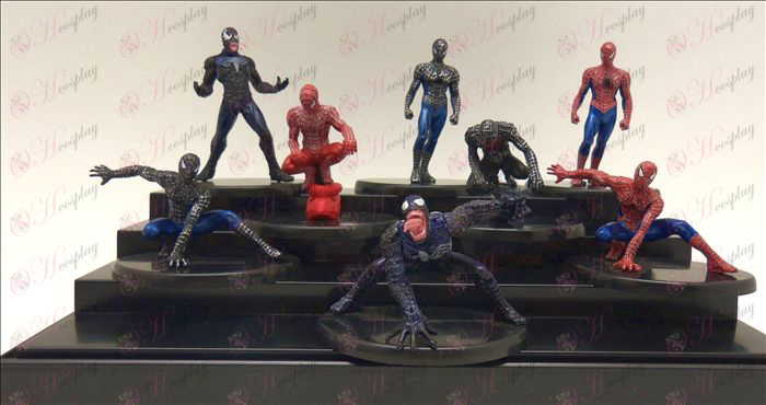 Osem Spiderman bábika kolíska