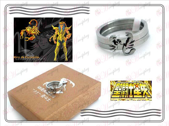 Saint Seiya Kiegészítők skorpió rozsdamentes pár gyűrű Seiya