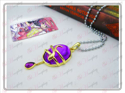 Fille Accessoires goutte collier de carte magique (violet) installé