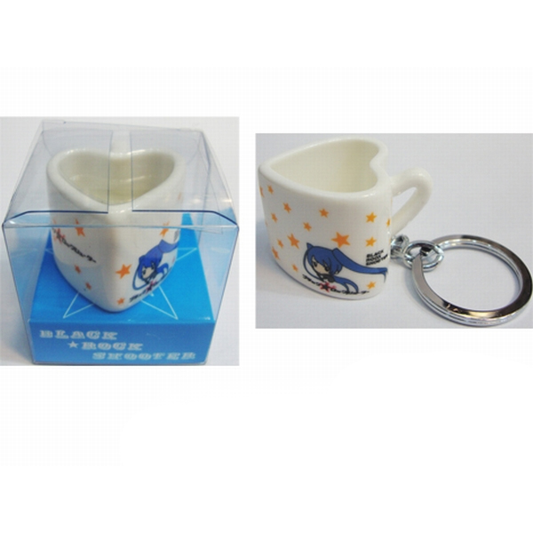 Lack Rock Shooter Accessories Heart Shaped Ceramic Cup Keychain