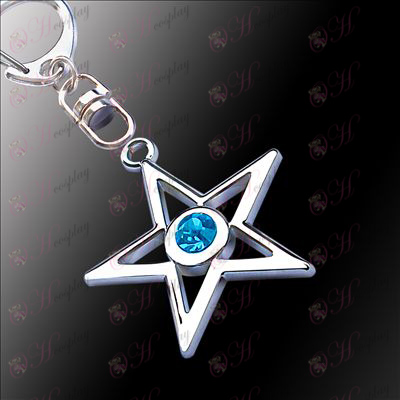 Gebrek Rock Shooter Accessoires pentagram opknoping gesp (blauw)