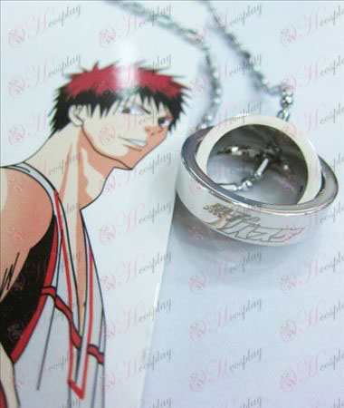 Sunspot basketball double ring necklace