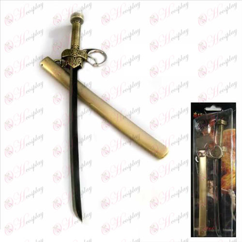 Daomu Accessori antico fodero coltello appeso nero fibbia in oro