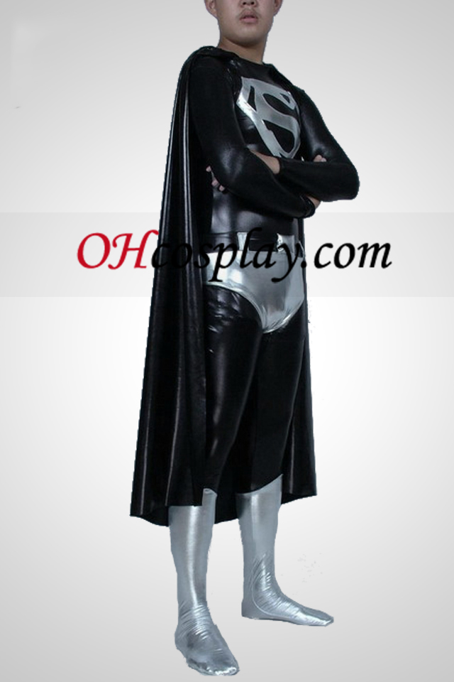 Черно-белый блестящий металлик Супермен Superhero Зентаи