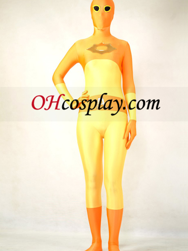 Yellow и Orange Lycra Spandex Зентай Suit