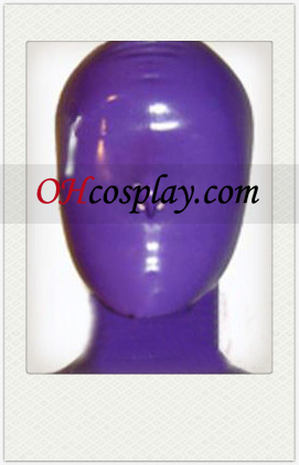 New Purple Full Face Covered Latex Mask