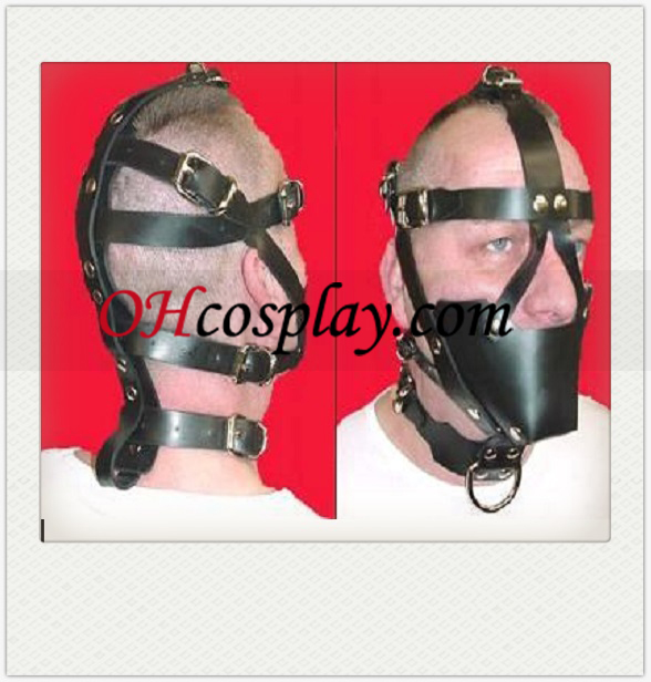 Klassisk svart Mann SM Latex Mask
