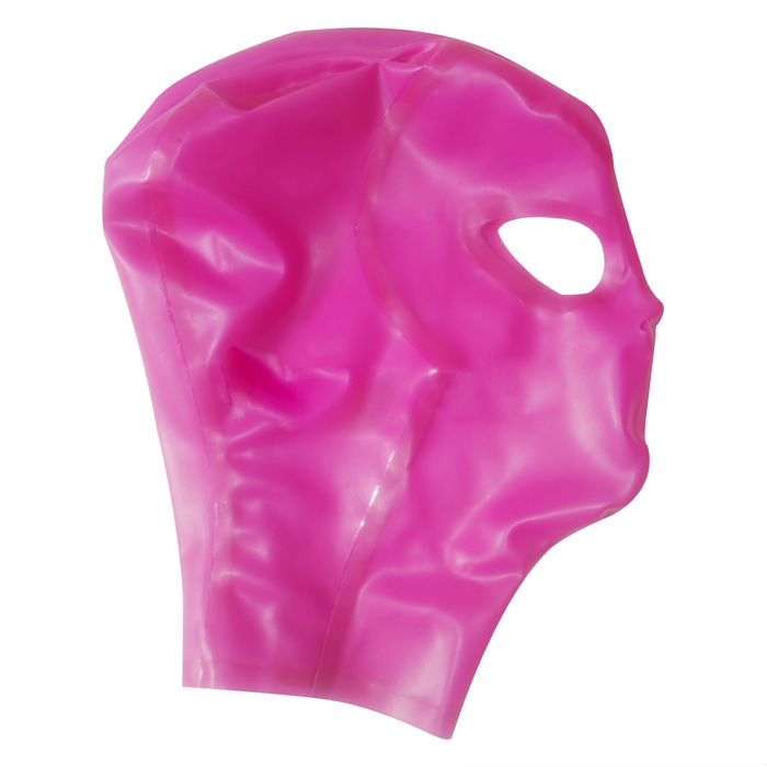 Classic Pink Latex Mask med öppna ögon och mun