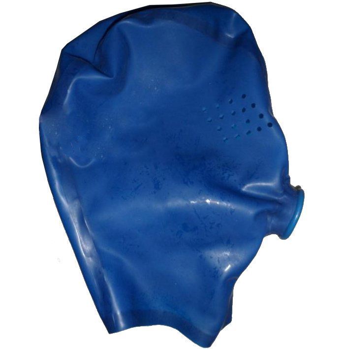 Classic Blue Cosplay Latex Mask with Meshhade