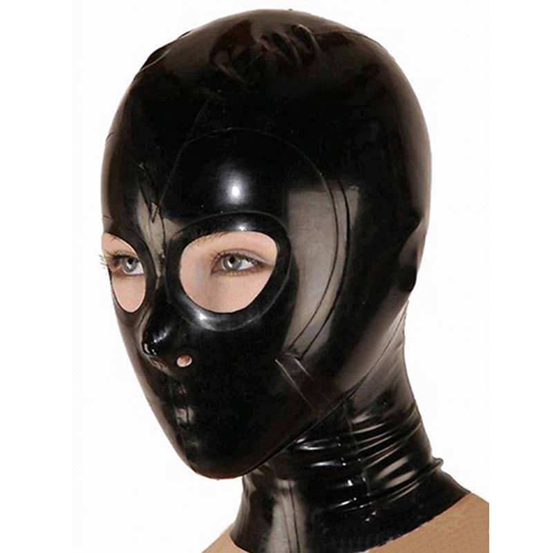 Black Male Latex Mask with Open Eyes