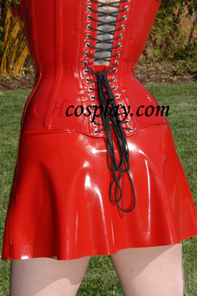 Red Sexy Latex Dress