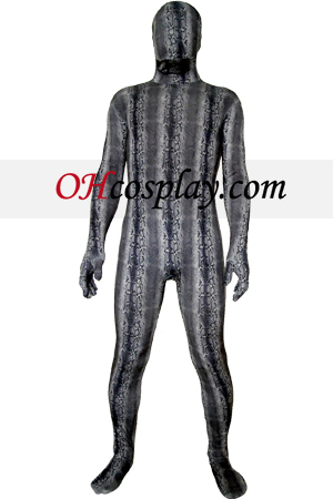 Čierny digitálny tlač Lycra Zentai oblek