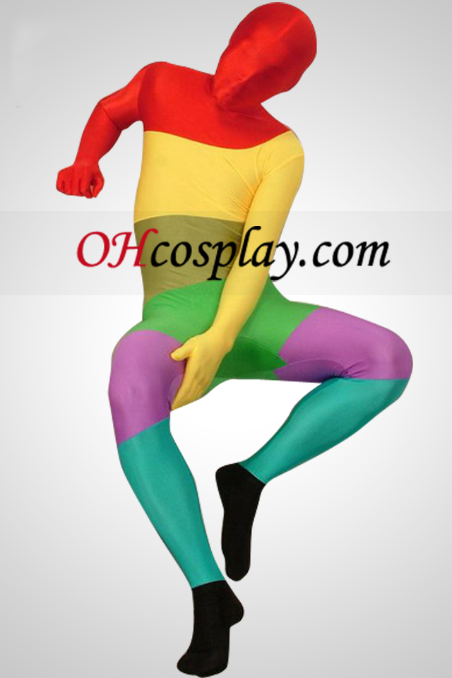 Multi-color de cuerpo completo Lycra Spandex traje Zentai