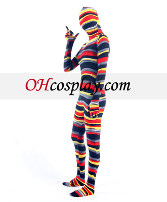 Listrado Multi-color Lycra Zentai Suit