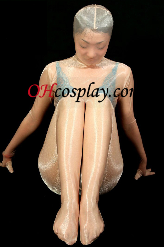 Γυμνό Fleshcolor Ημι-διαφανές κοστούμι Unicolor Lycra Spandex Zentai