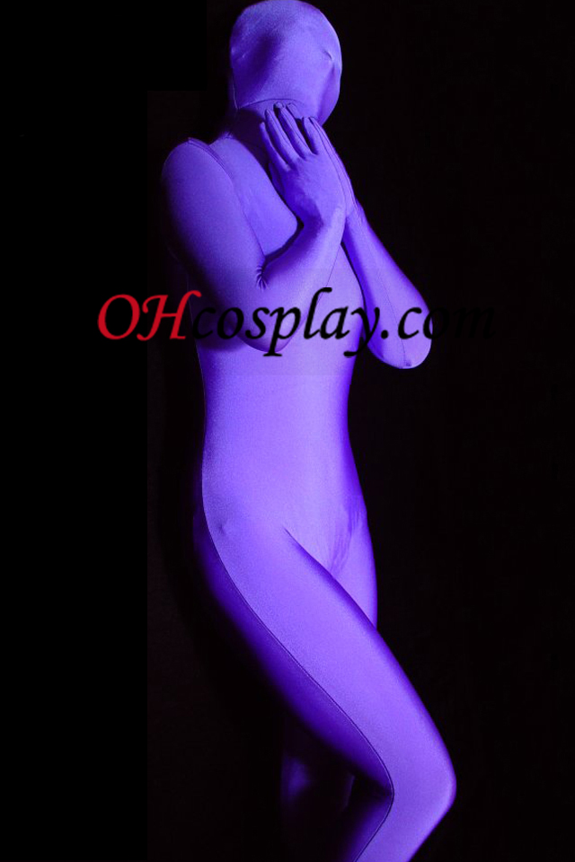 Purple Lycra Spandex Унисекс Зентай Suit