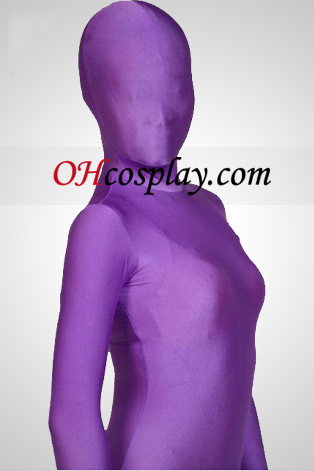 Cor Púrpura Full Body Lycra Zentai Suit