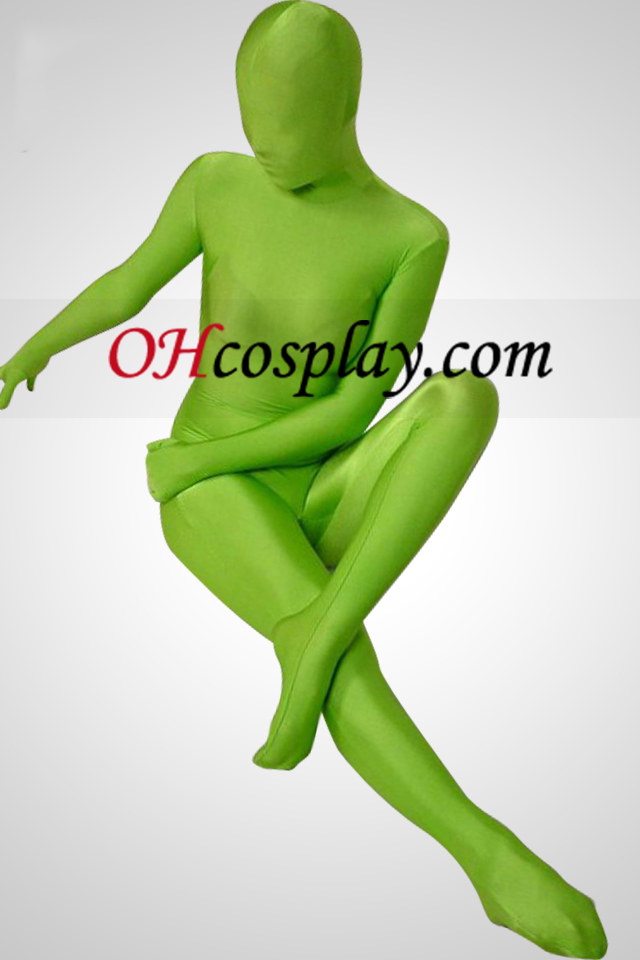 Πρασινάδα Χρώμα Full Body Lycra Spandex Zentai κοστούμι