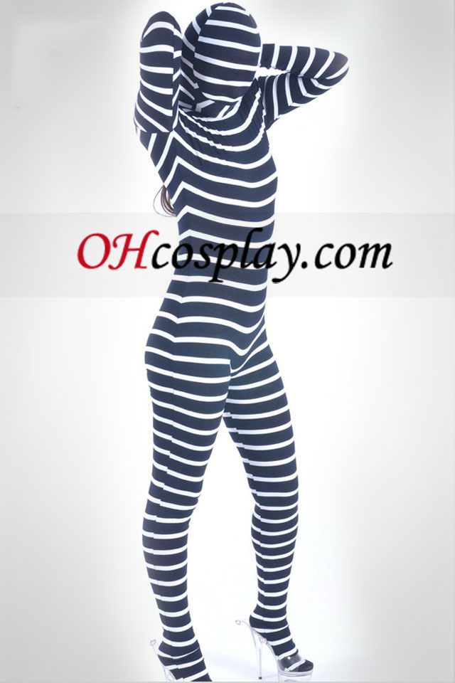 Zebra Pattern Unisex Lycra Spandex Zentai Obleky