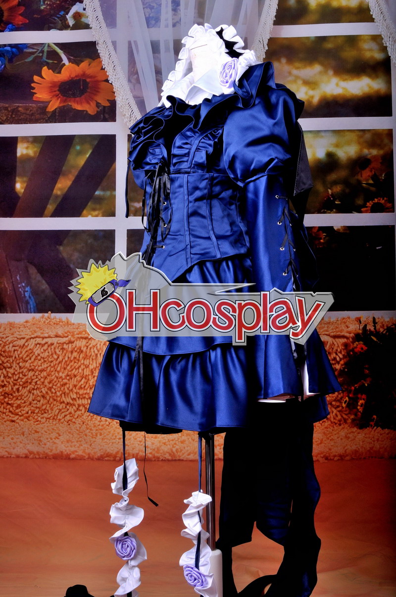 Pandora Hearts Costumes-Bloodied Black Rabbit Gothic lolita Cosplay Costume